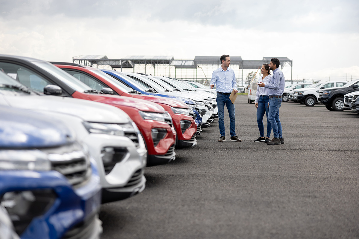 interview at a car showroom