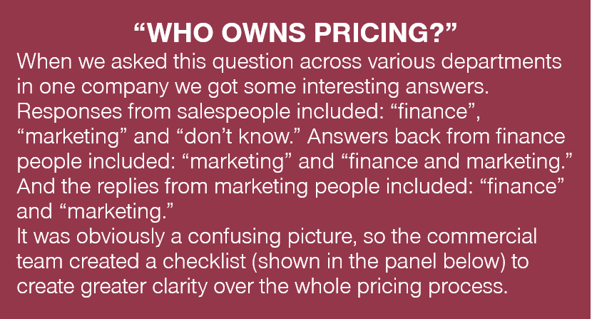 WHO OWNS PRICING