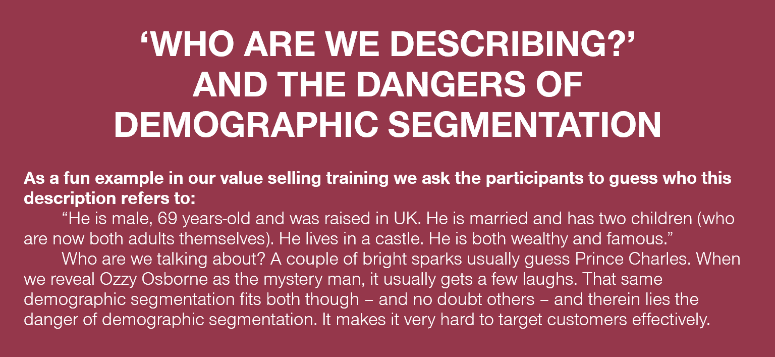 ‘WHO ARE WE DESCRIBING?’ AND THE DANGERS OF DEMOGRAPHIC SEGMENTATION