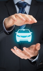 holding a car