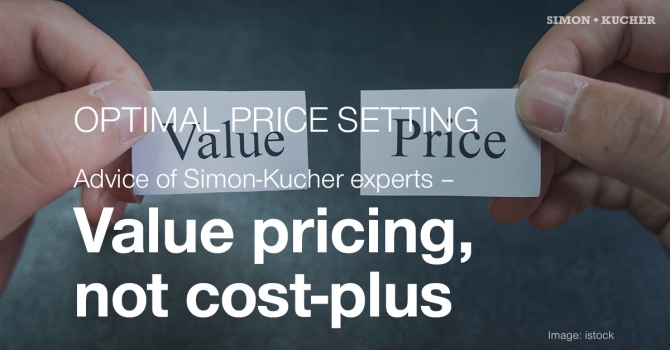 Value pricing, not cost-plus