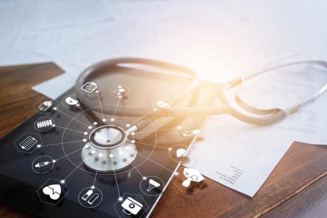 Stethoscope combined with modernized medical equipment