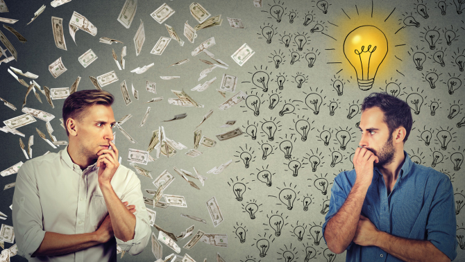 Innovators thinking about an idea