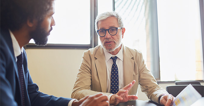 Business people in a board room