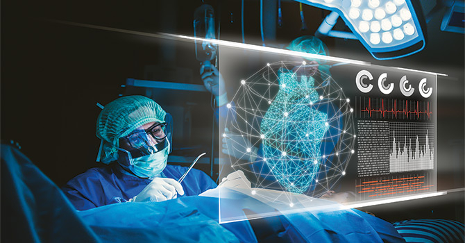 Surgeon working