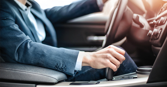 driving a car