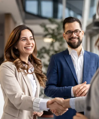 sales employees talking about growth