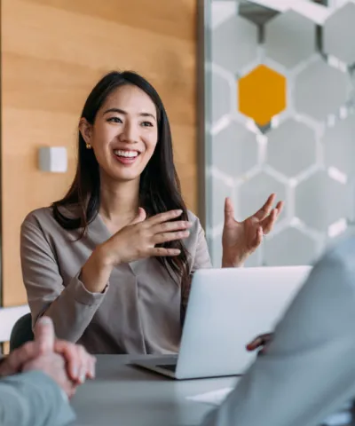 woman moving her hands