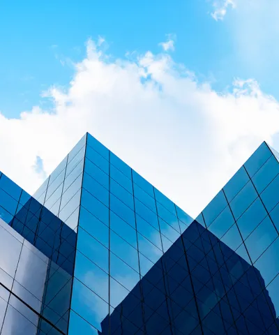 upward view of corporate officebuildings