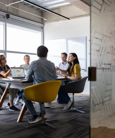 team having a meeting