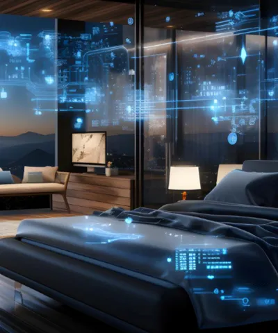 AI visualization of hotel room
