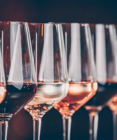 selection of wine glasses