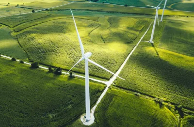 green energy field windturbine