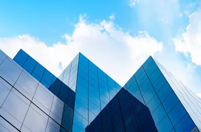 upward view of corporate officebuildings