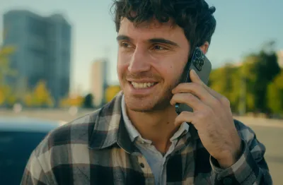 man on phone