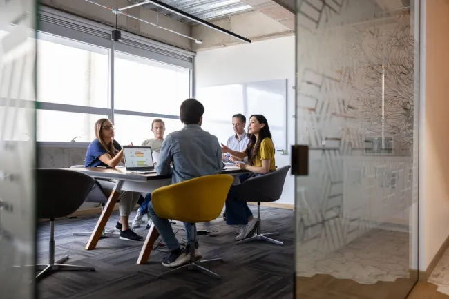 team having a meeting