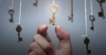 Hand holding keys