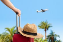 suitcase and hat