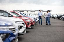 interview at a car showroom