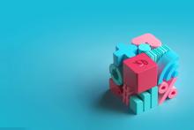 cube in blue