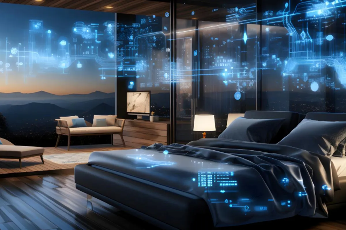 AI visualization of hotel room