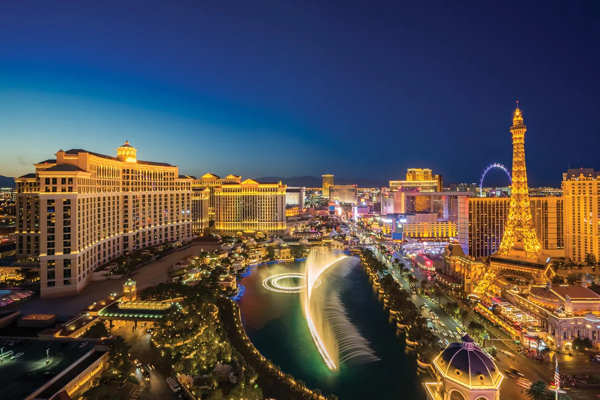 Las Vegas strip at night
